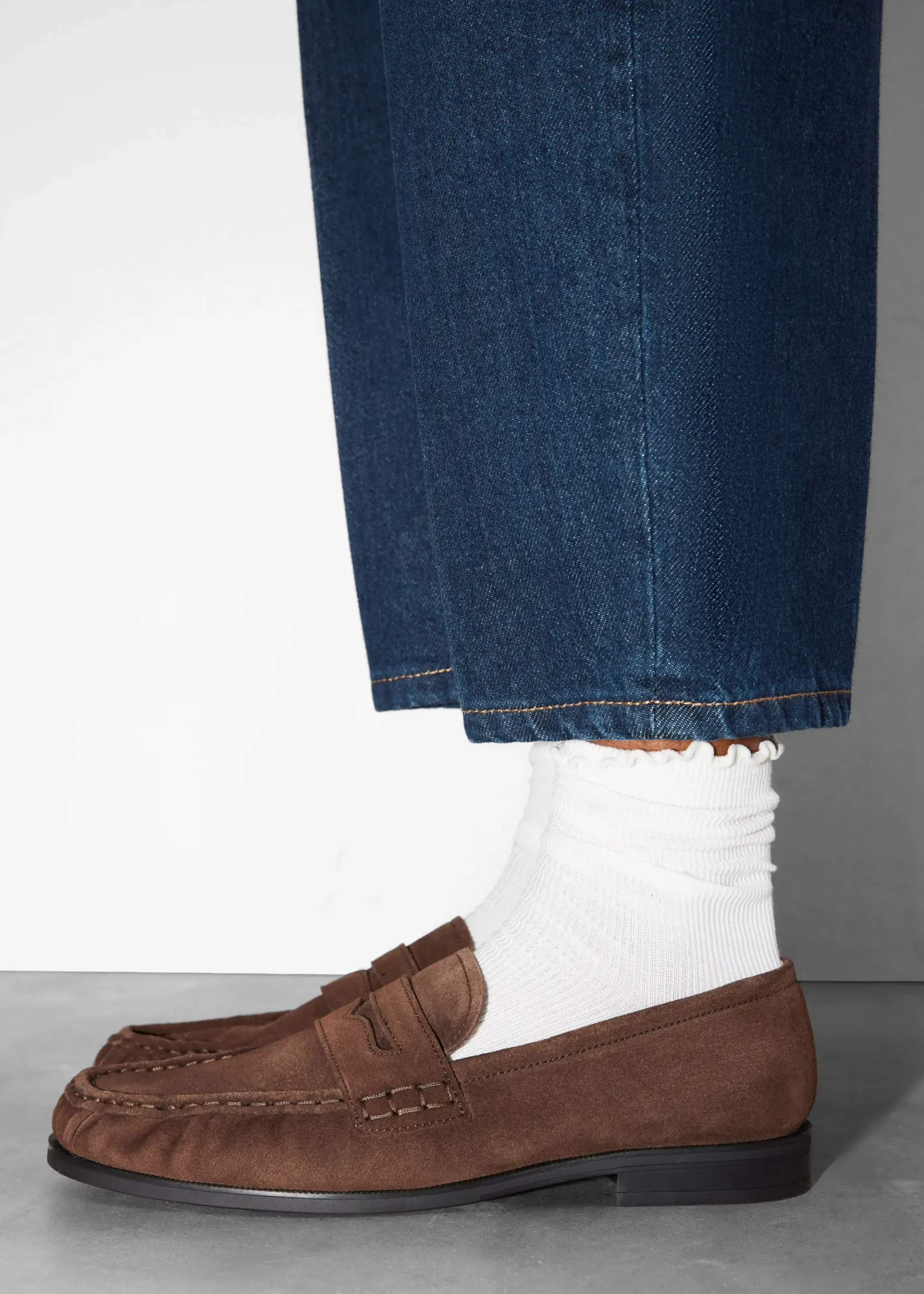 Penny-Loafer aus Veloursleder
