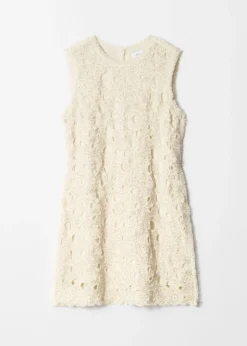 Perlenbesetztes Minikleid mit Tüll