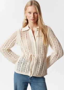 Pointelle-Strickjacke