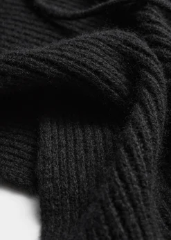 Poncho aus Wolle mit Kapuze