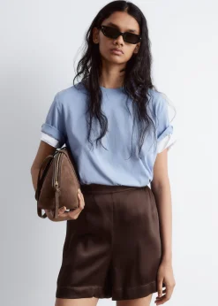 Pull-on-Shorts aus Satin