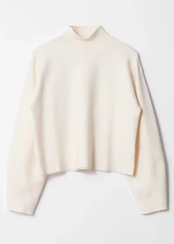 Pullover aus Doppelstrick mit Stehkragen