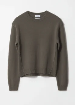 Pullover aus Merinowolle mit Schulterpolstern