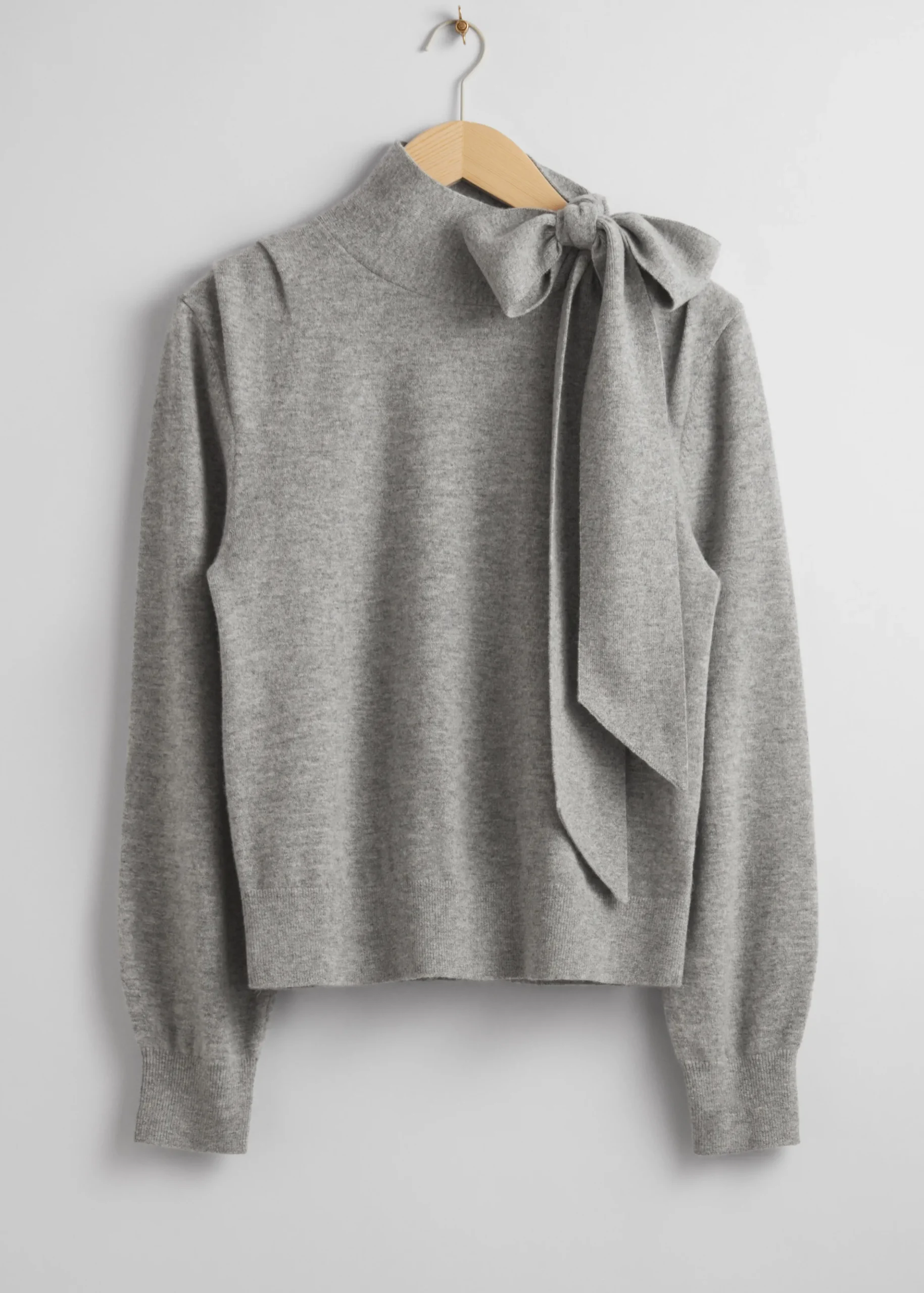 Pullover aus Merinowolle mit Bindedetail