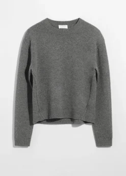 Pullover aus Merinowolle mit Schulterpolstern