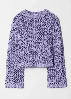 Pullover mit Lochstrickmuster