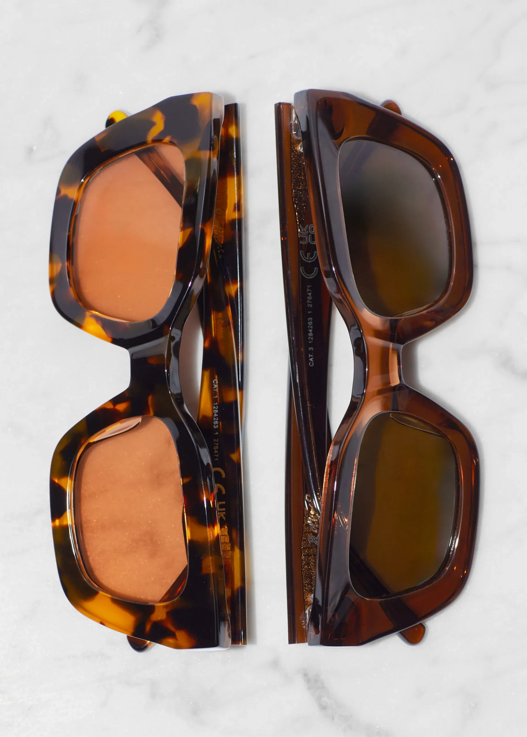 Rechteckige Sonnenbrille aus Acetat