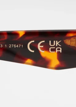 Rechteckige Sonnenbrille aus Acetat