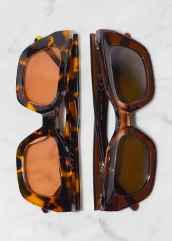 Rechteckige Sonnenbrille aus Acetat