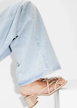 Riemchensandalen mit Blockabsatz