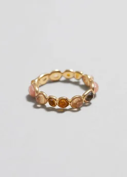 Ring mit organischen Glassteinen