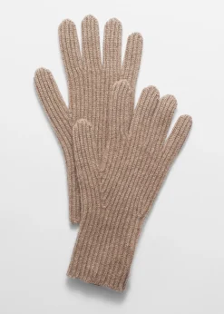 Rippstrickhandschuhe aus Kaschmir
