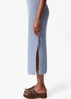 Ärmelloses Midikleid aus Seidenmischung