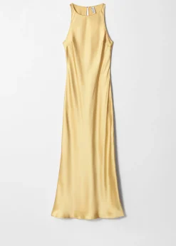 Ärmelloses Midikleid aus Satin