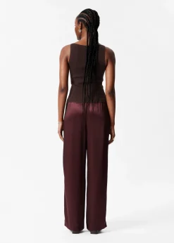 Satinhose mit Kordelzugbund