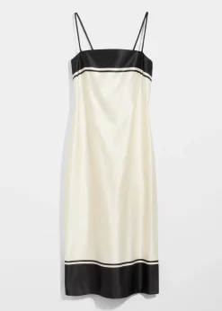 Satin-Midikleid mit schmalen Trägern