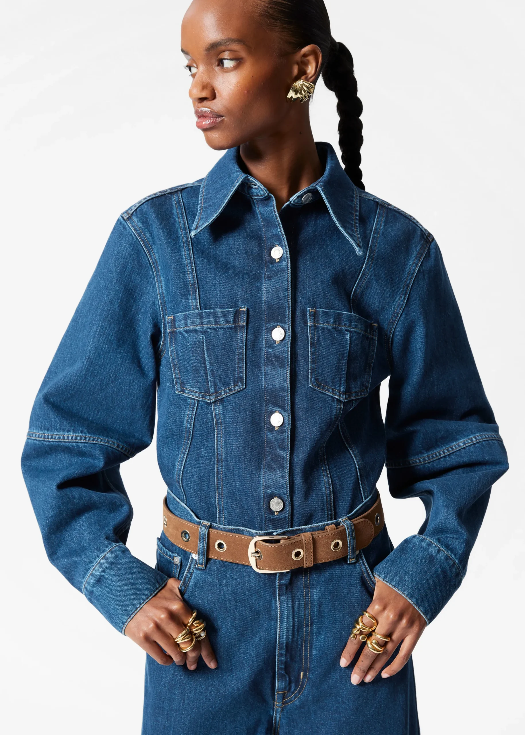 Schmal zulaufendes Jeanshemd