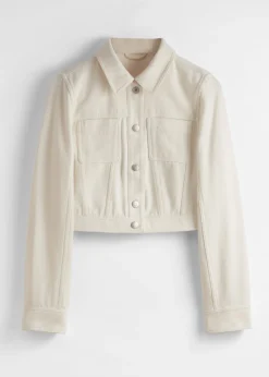 Schmale Jacke mit aufgesetzten Taschen