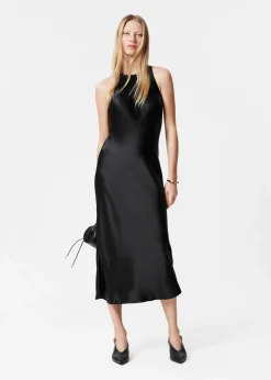 Schmales Midikleid aus Satin