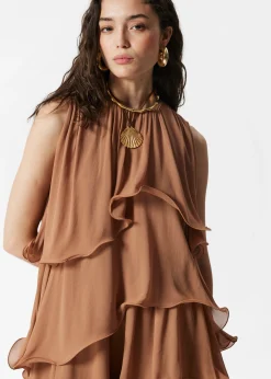 Sleeveless Frill Mini Dress