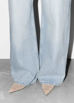 Slingback-Pumps aus Leder