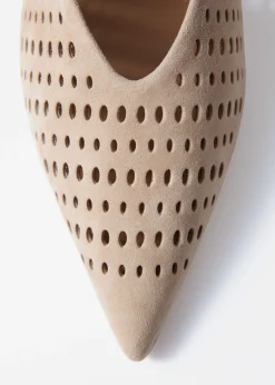 Slingback-Pumps aus Leder