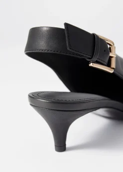 Slingback-Pumps aus Leder