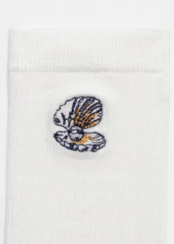 Socken mit Dinosaurier-Stickerei