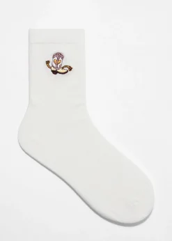 Socken mit Dinosaurier-Stickerei