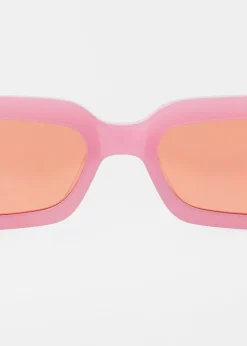 Sonnenbrille mit schmalem Rahmen aus Acetat