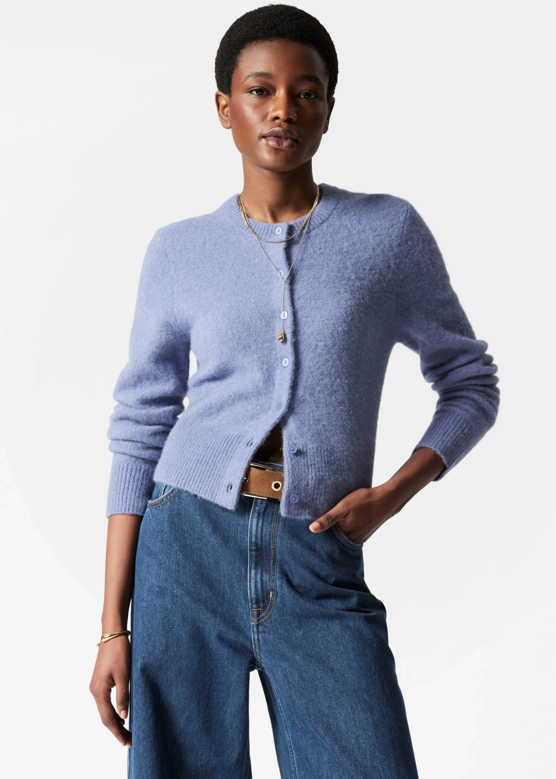Strickjacke aus Alpaka-Mix
