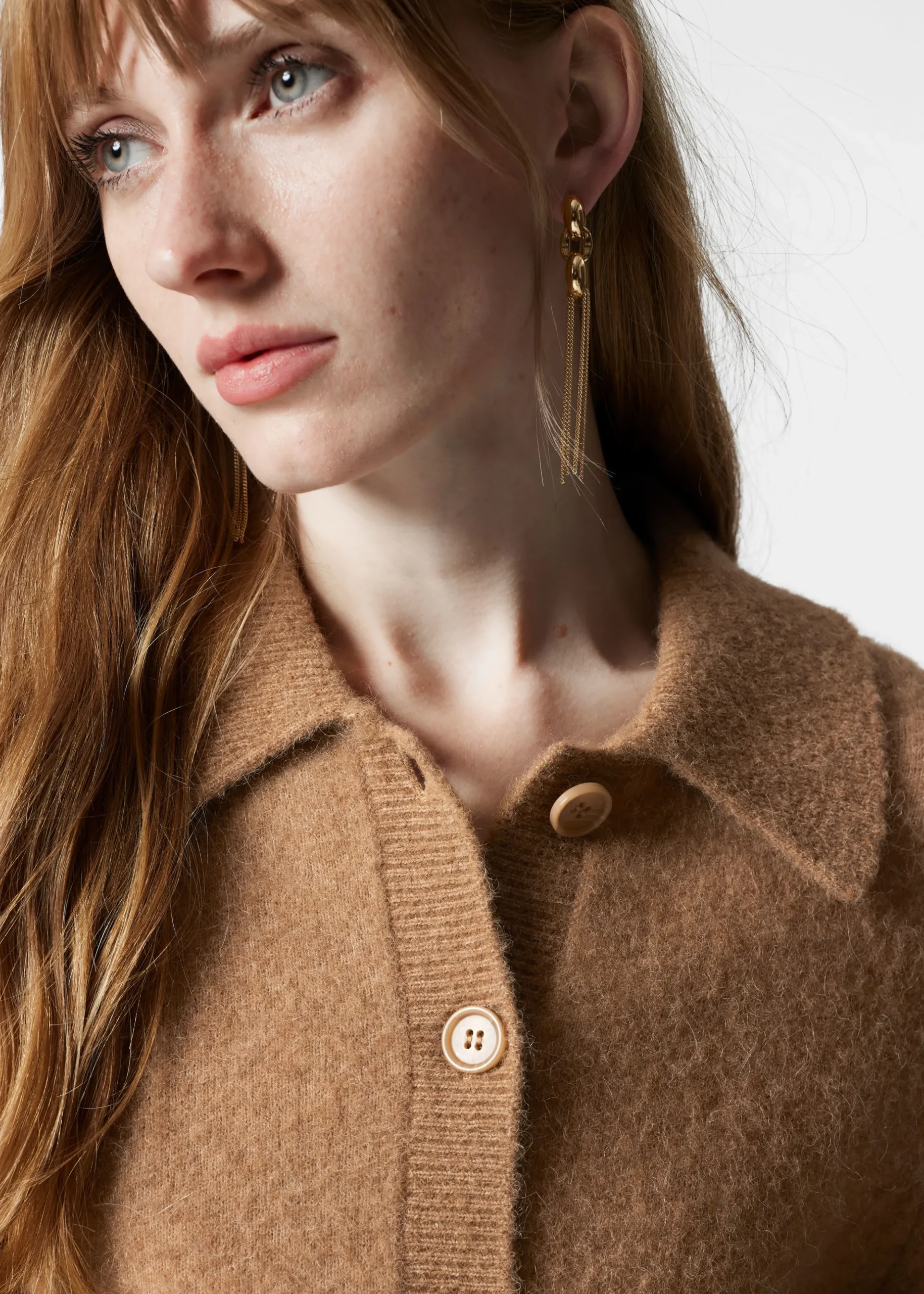 Strickjacke mit Kragen