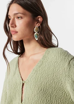 Strickjacke mit kurzen Ärmeln