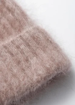 Strickmütze aus reinem gebürstetem Kaschmir