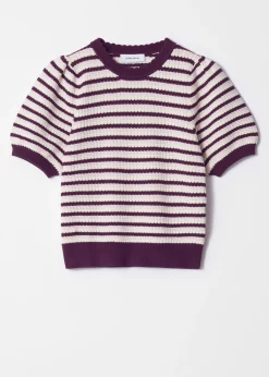 Strickoberteil mit Wellenkante