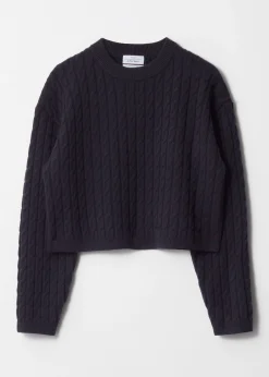 Strickpullover aus Wolle mit Zopfmuster