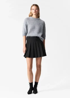 Strick-T-Shirt aus Mohair-Mix