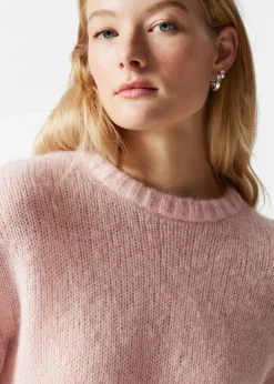 Strick-T-Shirt aus Mohair-Mix