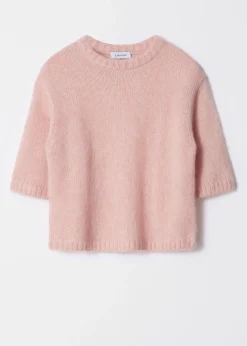Strick-T-Shirt aus Mohair-Mix