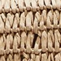 Strohtasche mit Lederdetail