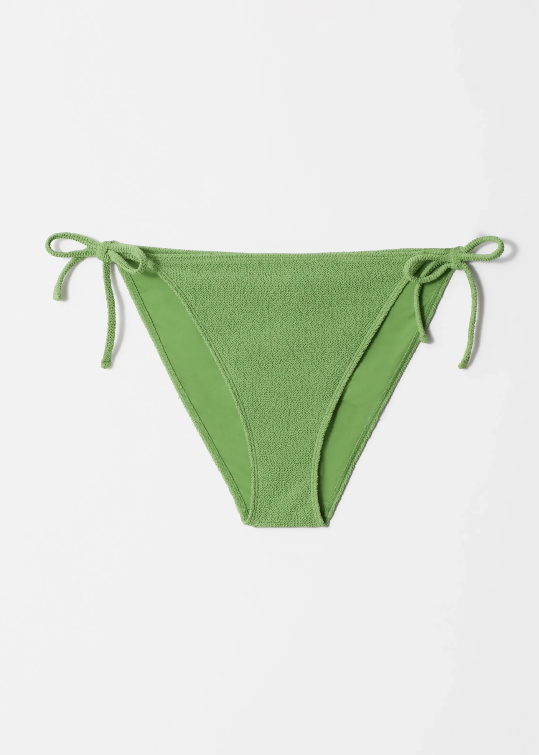 Strukturierte Bikinihose mit Bindedetail