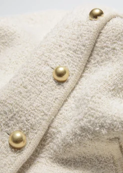 Strukturierte Cardigan mit Glitzerfäden