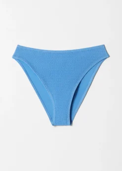 Strukturierte, hoch sitzende Bikinihose