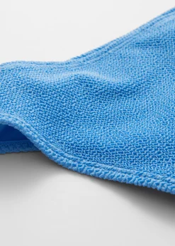 Strukturierte, hoch sitzende Bikinihose