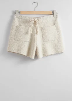 Strukturierte Strickshorts