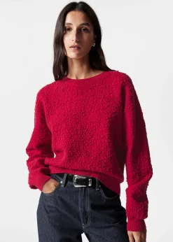 Strukturierter Jacquard-Strickpullover