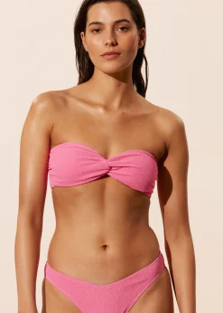 Strukturiertes Bandeau-Bikinioberteil