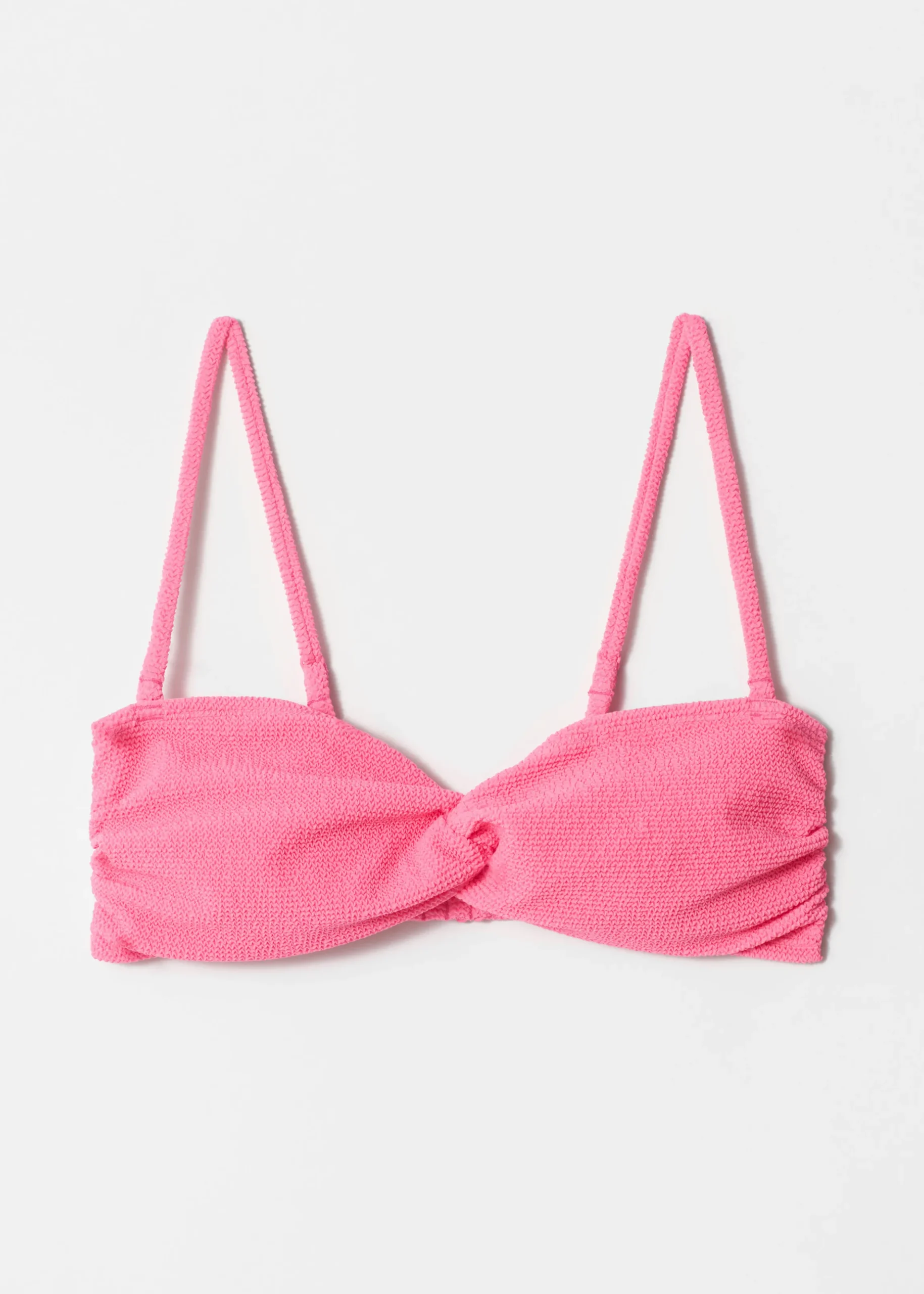 Strukturiertes Bandeau-Bikinioberteil