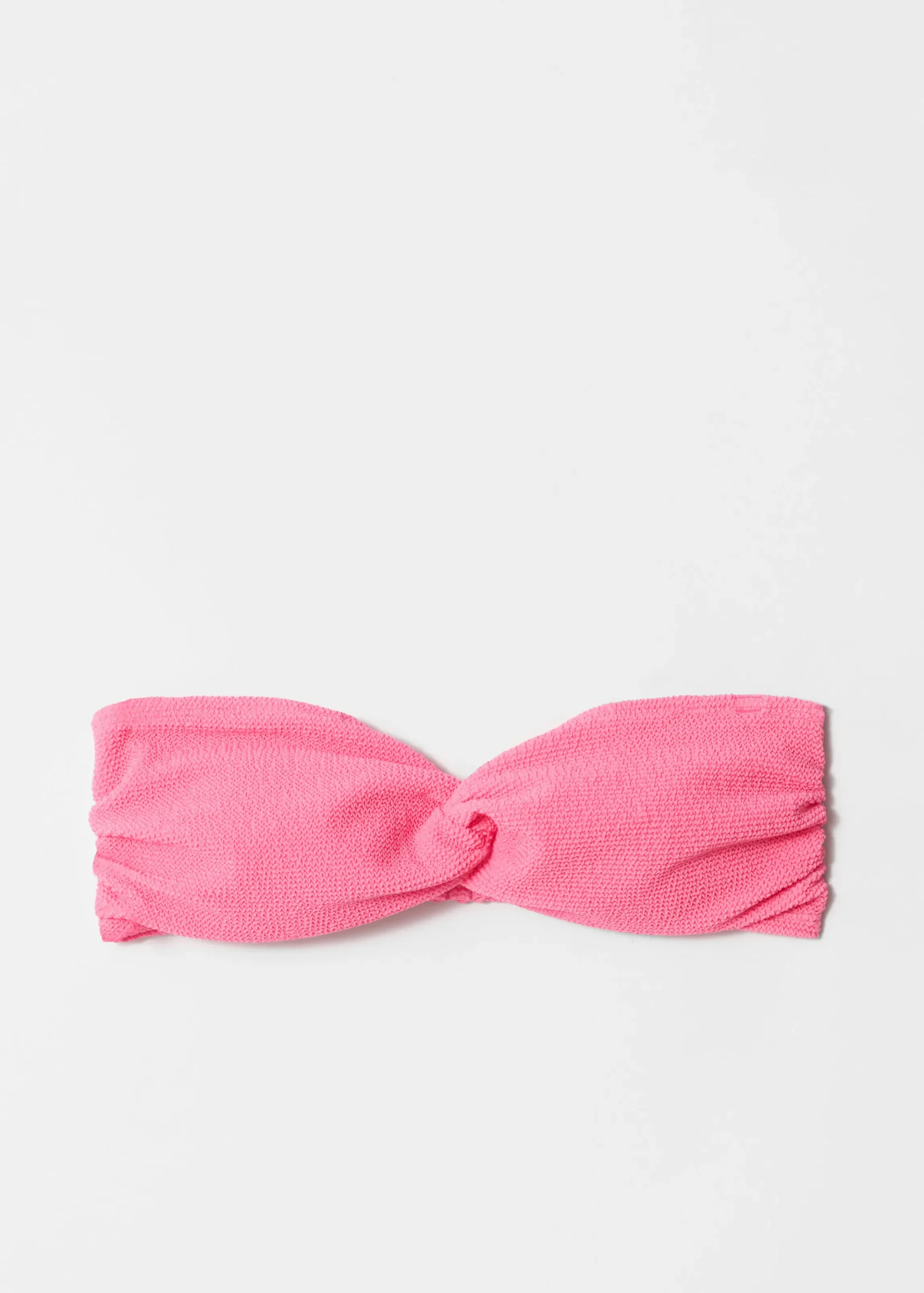 Strukturiertes Bandeau-Bikinioberteil