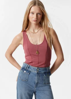 Tanktop mit Steppnähten